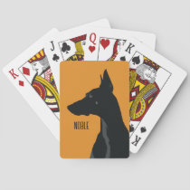 Noble Black Doberman Poker Cards