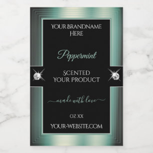 Noble Black Icy Teal Shiny Brilliant Product Label
