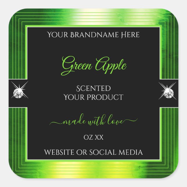 Noble Black Marbled Green Brilliants Product Label (Front)