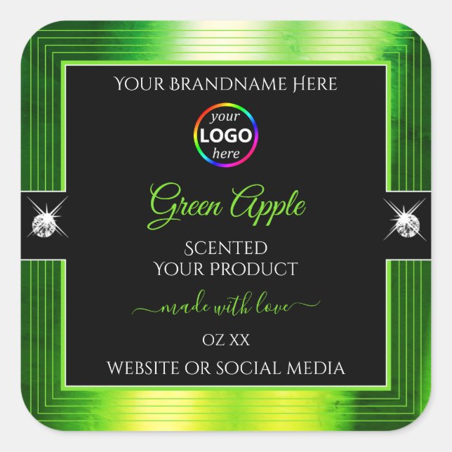 Noble Black Marbled Green with Logo Product Label (Front)