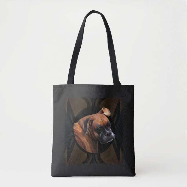Noble Boxer Dog Tote Bag (Front)