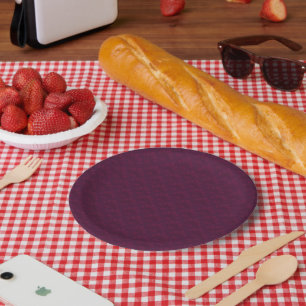 Noble burgundy in art deco style. paper plates
