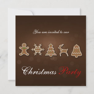 Noble Christmas Gingerbread Cookies Invitation