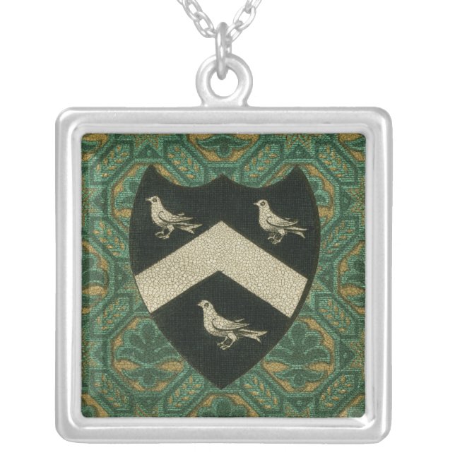 Noble Crest II Silver Plated Necklace (Front)
