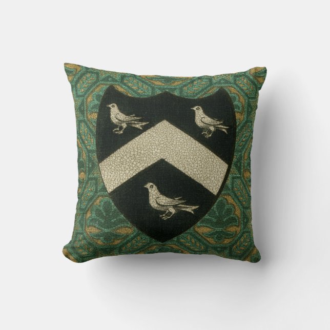 Noble Crest II Throw Pillow (Front)