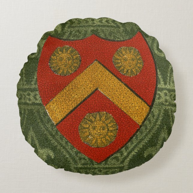 Noble Crest V Round Pillow (Front)