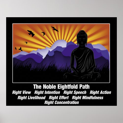 Noble Eightfold Path Buddha Poster