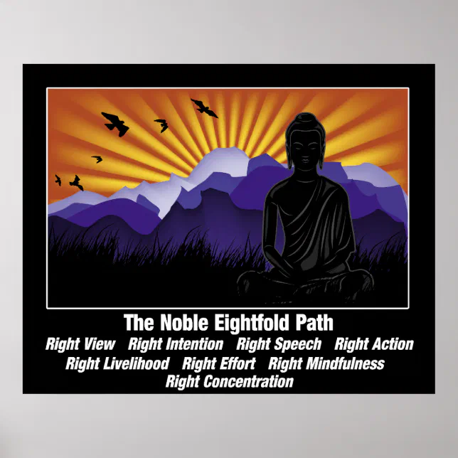 Noble Eightfold Path Buddha Poster | Zazzle