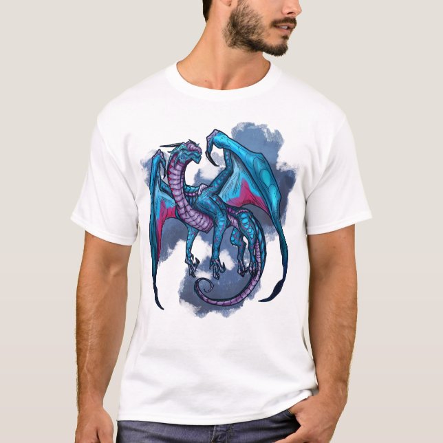 Noble Flying Blue Dragon T-Shirt (Front)