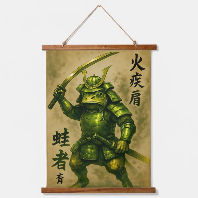 Noble Frog Samurai Hanging Tapestry (Front)