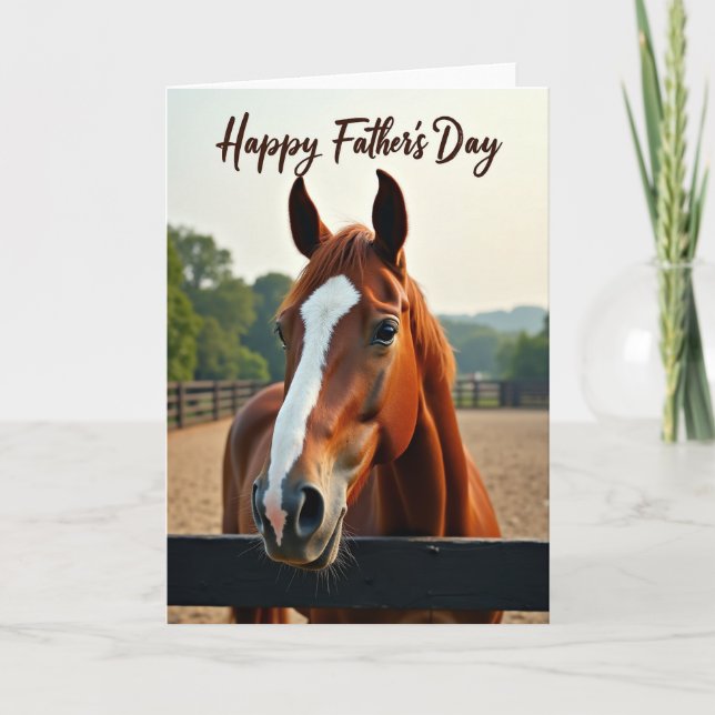 Noble Horse Fathers Day Card (Front)