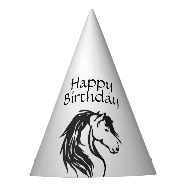 Noble Horse Head Birthday Party Hat (Front)