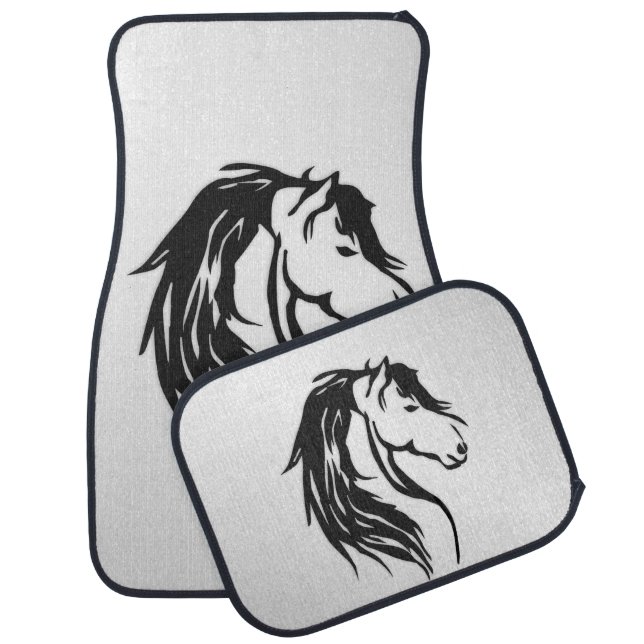 Noble Horse Head Car Floor Mat (Set)
