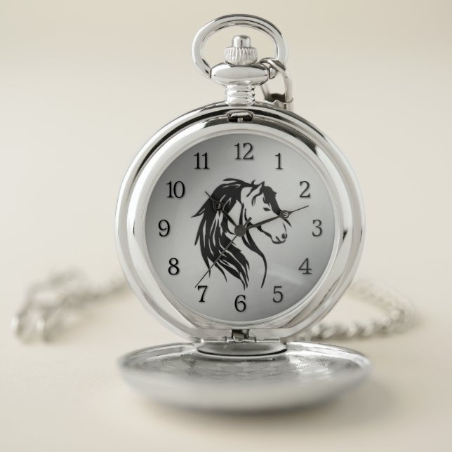 Noble Horse Head Pocket Watch (Inside)