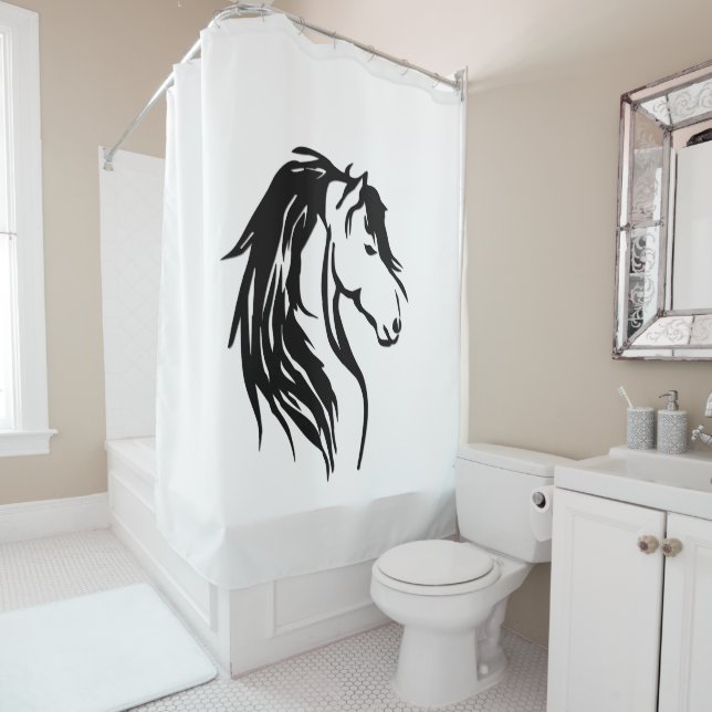 Noble Horse Shower Curtain (In Situ)