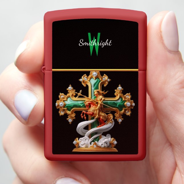 Noble Knights Cross Ride Zippo Lighter (In Hand)