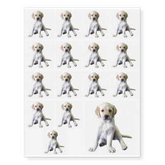Noble Labrador Puppy Temporary Tattoos