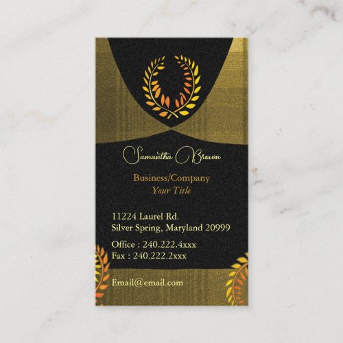 Laurel Wreath: Insurance Business Cards
