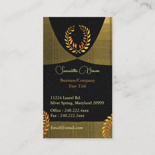 Customizable Laurel Wreath: Insurance Business Cards