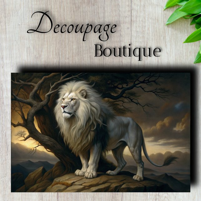 Noble Lion Decoupage Tissue Paper (Noble Lion Decoupage Tissue Paper)