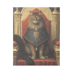 Noble Maine Coon Cat Throne Art Print