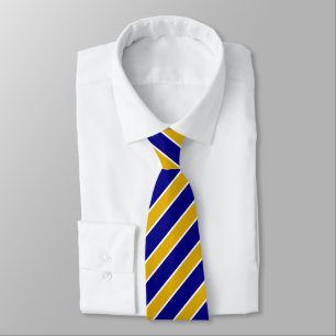 Noble Mustard Yellow & Navy Blue Striped Neck Tie