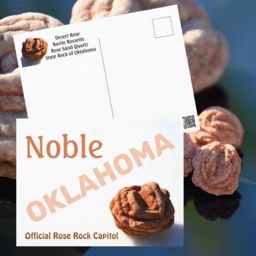 Noble Oklahoma Rose Rock Capitol Photographic Postcard