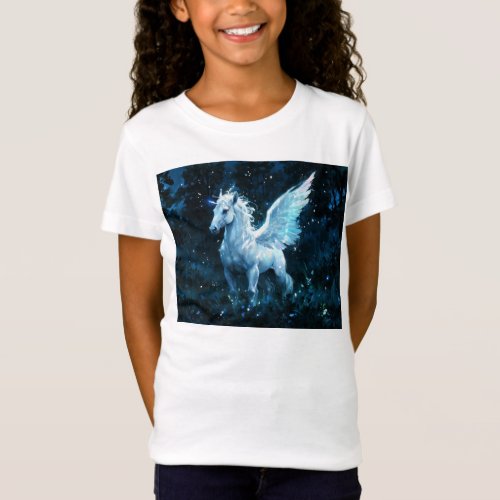 Noble Pegasus in a Midnight Glade T_Shirt