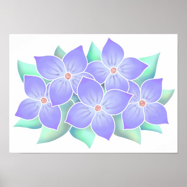 Noble purple flower. poster (Front)