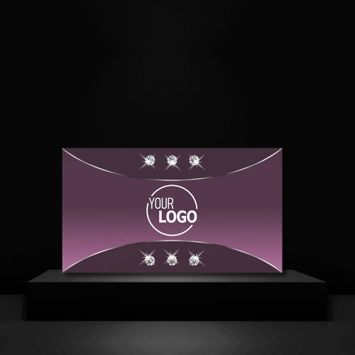 Noble Purple with Silver Decor Diamonds and Logo Business Card
