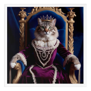 Noble Queen Pet Portrait - Royal Digital Art
