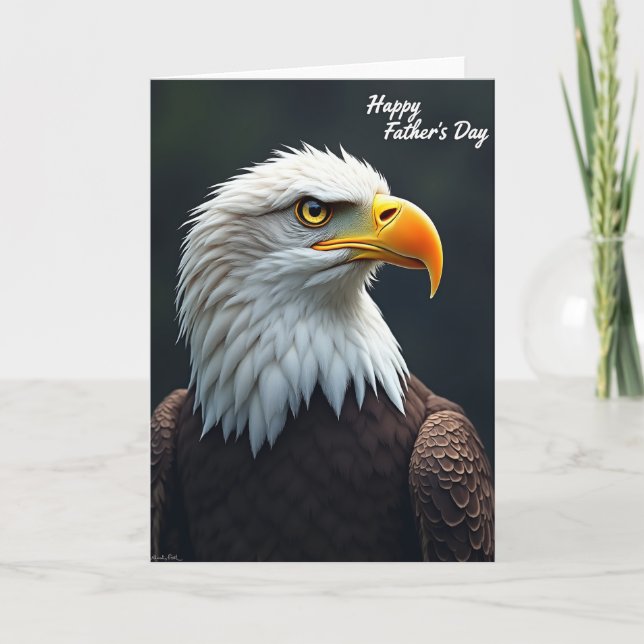 Noble Raptor Fathers Day Card (Front)