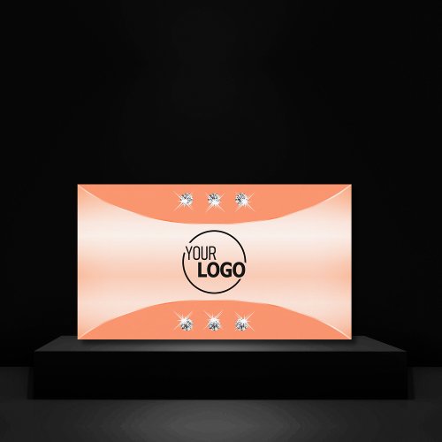 Noble Salmon with Sparkling Diamonds and Logo Business Card