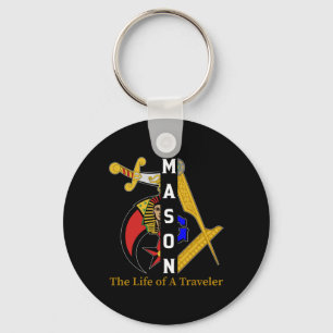 Noble Shriner Mason The Life Of Traveler Freemason Keychain