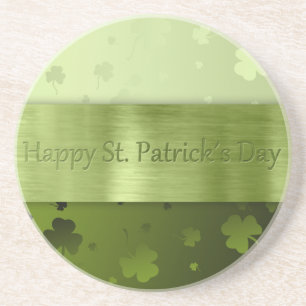 Noble St. Patrick's Day Shamrock Sandstone Coaster