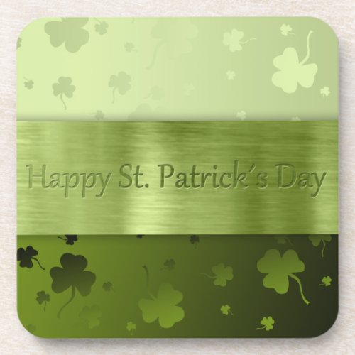 Noble St Patricks Day Shamrocks _ Cork Coaster