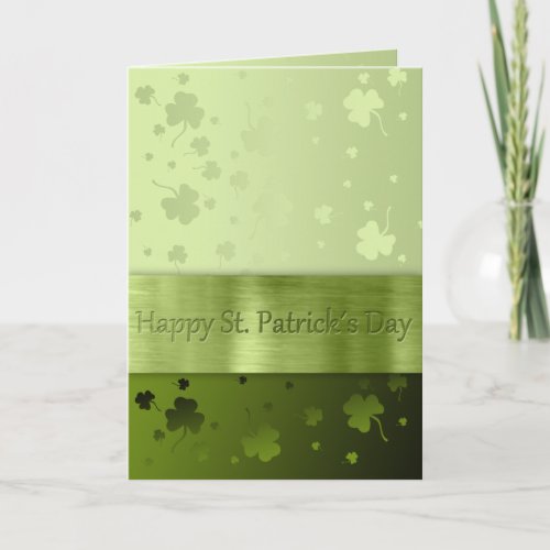 Noble St Patricks Day Shamrocks _ Greeting Card