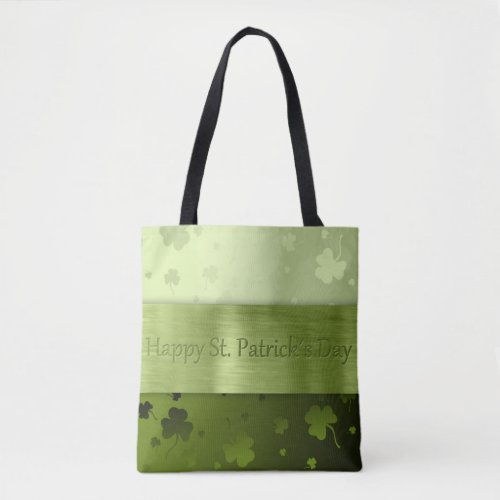 Noble St Patricks Day Shamrocks _ Tote Bag