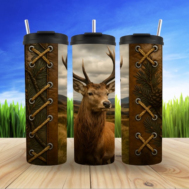 Noble Stag, Wilderness Frame Thermal Tumbler (Creator Uploaded)