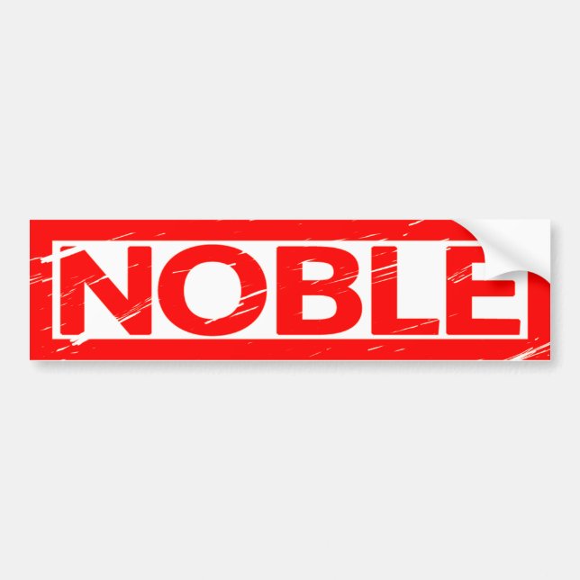 Noble Stamp Bumper Sticker (Front)