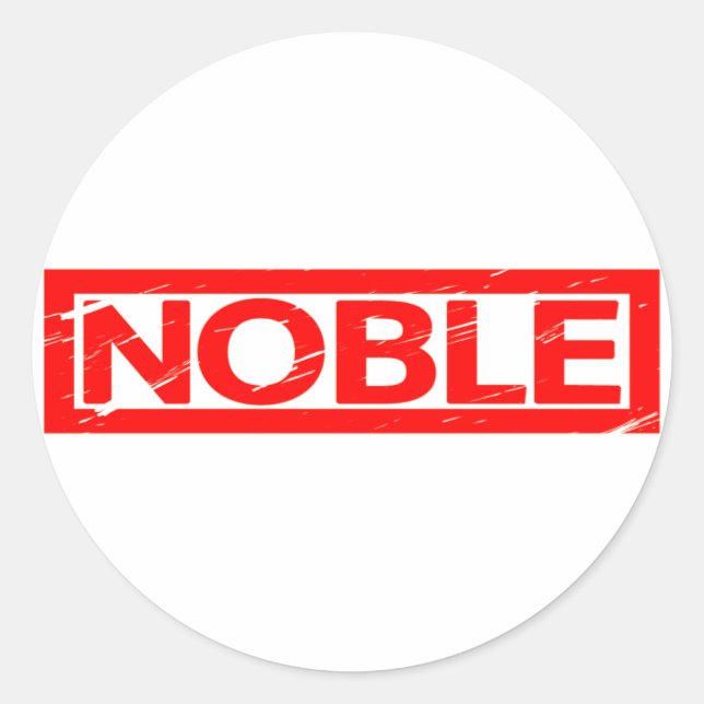 Noble Stamp Classic Round Sticker (Front)