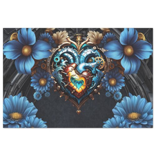 Noble  steampunk heart  tissue paper