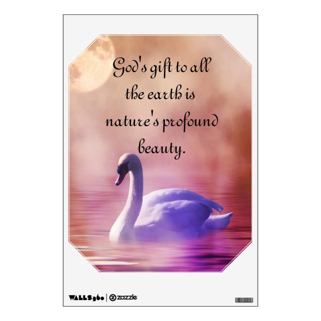 Noble Swan Wall Decal (Front)