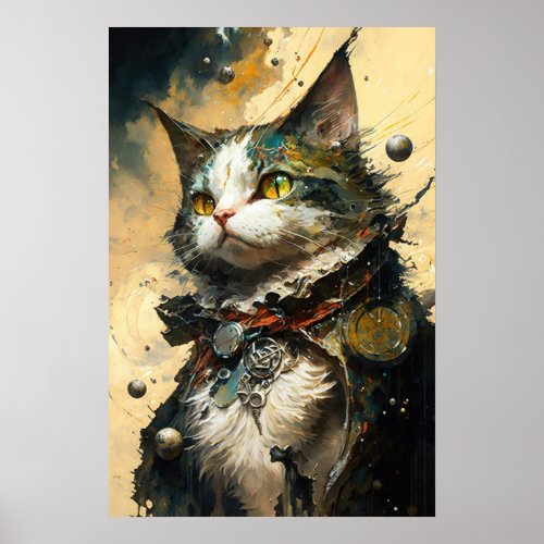 Nobleman Celestial Cat Poster