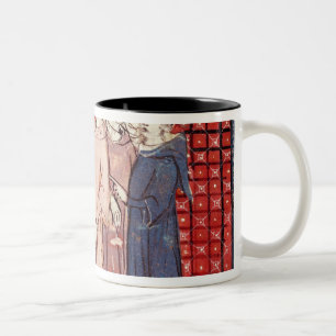 Noblemen conspiring against King Louis Two-Tone Coffee Mug
