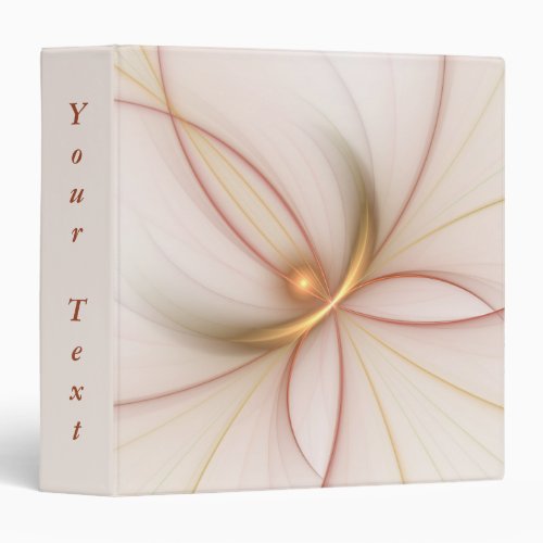 Nobly Copper And Gold Abstract Modern Fractal Art 3 Ring Binder