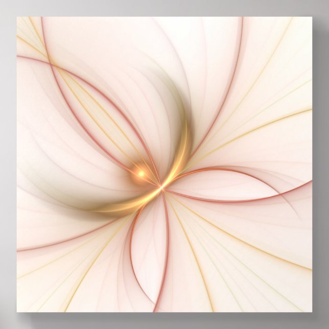 Nobly Copper And Gold Abstract Modern Fractal Art Acrylic Photo Tile (Front Set)