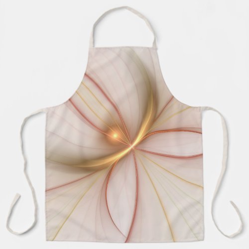 Nobly Copper And Gold Abstract Modern Fractal Art Apron