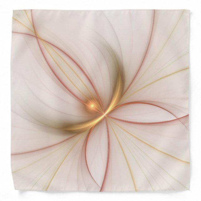 Nobly Copper And Gold Abstract Modern Fractal Art Bandana (Front)