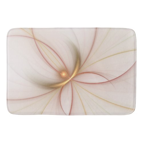 Nobly Copper And Gold Abstract Modern Fractal Art Bath Mat